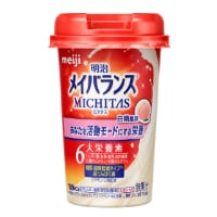 画像：「明治メイバランスMICHITASカップ 白桃風味」（125ml）の商品パッケージ