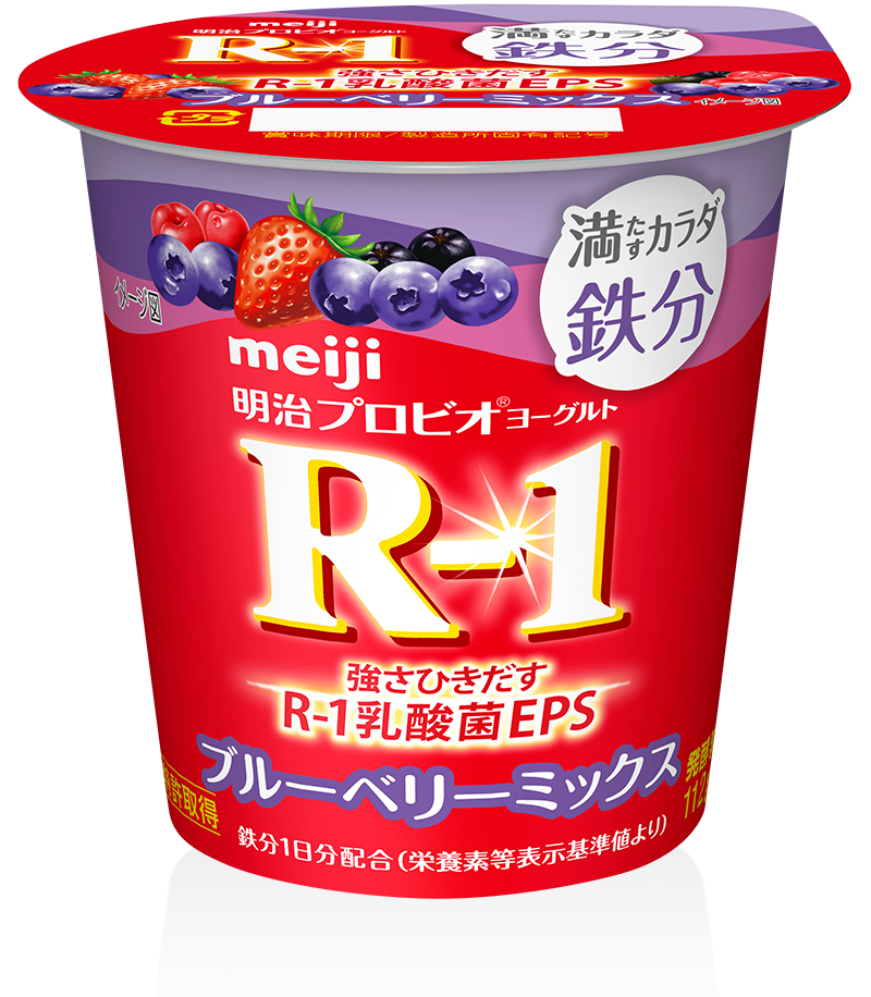 Meiji Probio Yogurt R-1 Blueberry Mix Iron for a Healthy Body