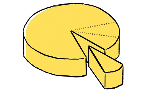 円形のチーズ
