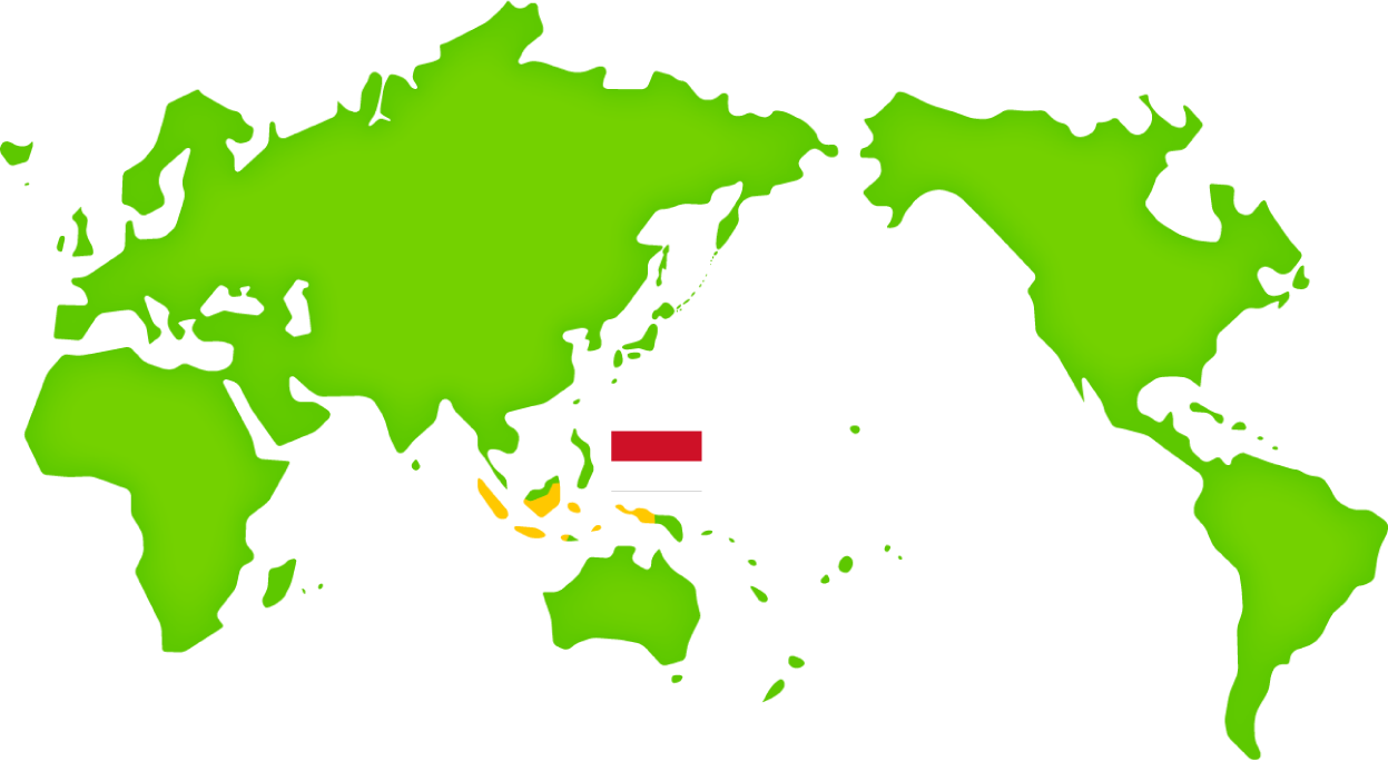 インドネシア共和国 世界地図