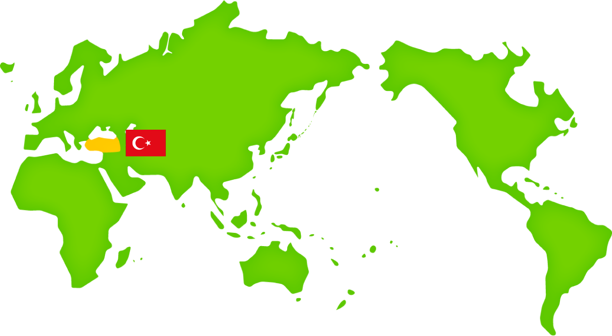 トルコ共和国 世界地図