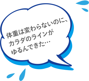 体重は変わらないのに、カラダのラインがゆるんできた…