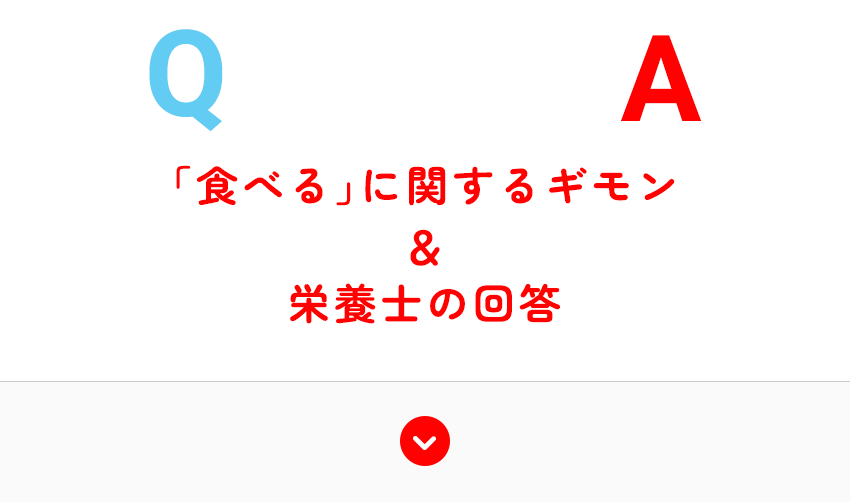 「食べる」に関するギモン＆栄養士の回答