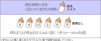 授乳・食事時間の目安