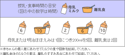 授乳・食事時間の目安