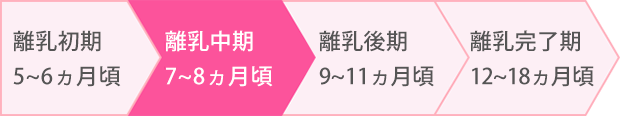 離乳食のすすめ方の目安 7ヵ月 8ヵ月 食べる 離乳食のすすめ方 ほほえみクラブ 育児応援サイト