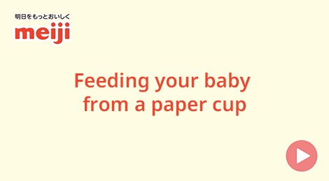 Feeding your baby from a paper cup