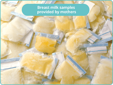 Breast milk samples provided by mothers