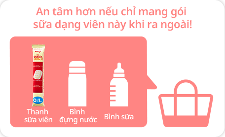 An tâm hơn nếu chỉ mang gói sữa dạng viên này khi ra ngoài!