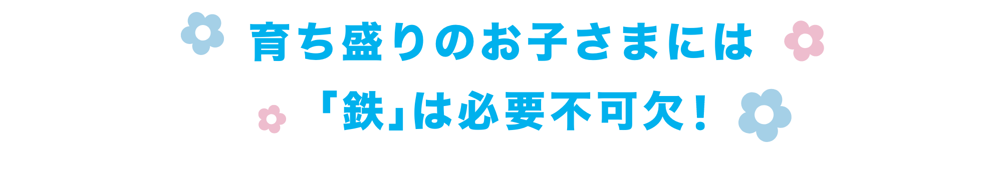 育ち盛りのお子さまには「鉄」は必要不可欠！