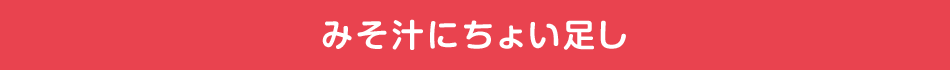 みそ汁にちょい足し