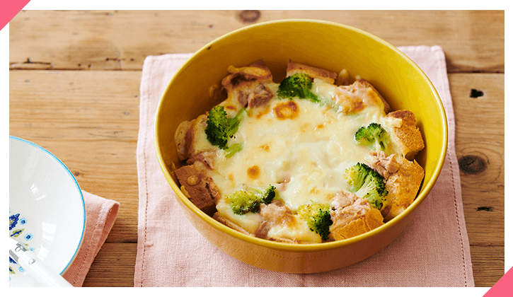 簡単ホワイトソースのパングラタン