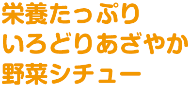 栄養たっぷりいろどりあざやか野菜シチュー