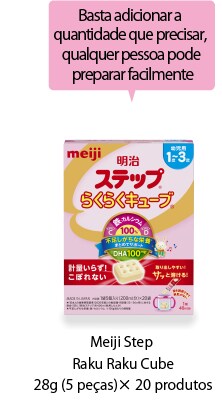 Recomendado para as maes o uso do cubo pela primeira vez Meiji Step Raku Raku Cube 28g (5 pecas) x16 bolsas