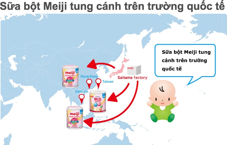 [Sữa bột Meiji tung cánh trên trường quốc tế]Sữa bột Meeiji tung cánh trên trường quốc tế