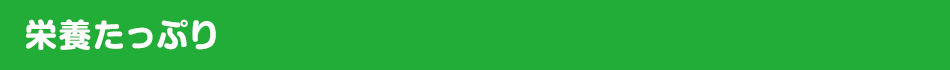 栄養たっぷり