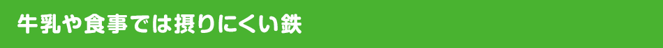 牛乳や食事では摂りにくい鉄分