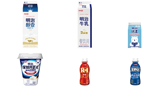 写真:明治乳業(蘇州)有限公司の取扱商品