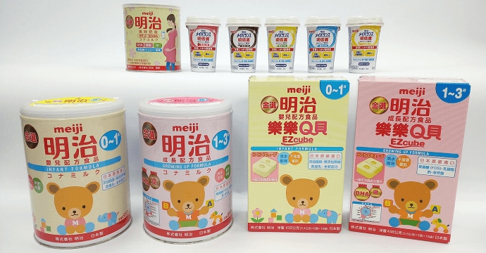 写真：台湾明治食品股份有限公司の取扱商品