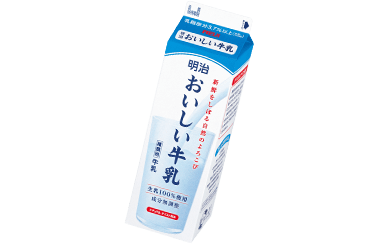 写真：2002年当時の明治おいしい牛乳の商品パッケージ