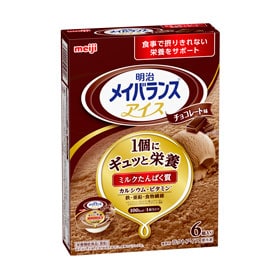 写真：明治メイバランスアイス チョコレート味の商品パッケージ