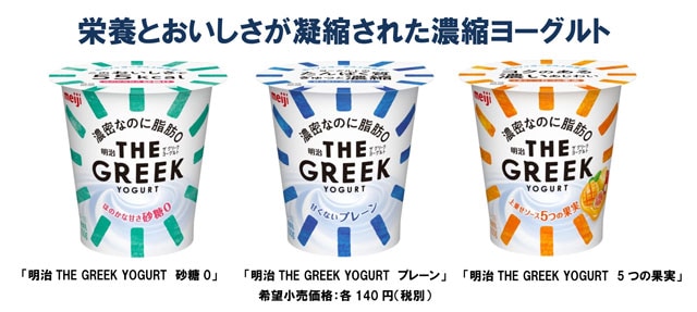 明治THE GREEK YOGURT 濃密なおいしさ、糖質０、豊富なタンパク質