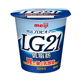 写真：明治プロビオヨーグルトLG21低脂肪の商品パッケージ