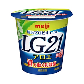 写真：明治プロビオヨーグルトLG21アロエ脂肪0の商品パッケージ