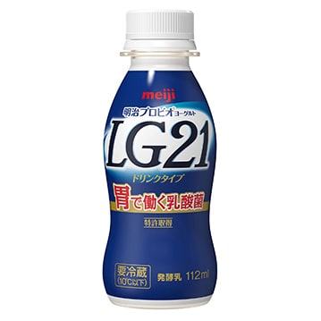 写真：明治プロビオヨーグルトLG21ドリンクタイプの商品パッケージ