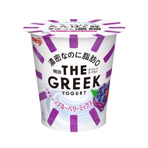 写真：明治THE GREEK YOGURT ブルーベリーミックスの商品パッケージ