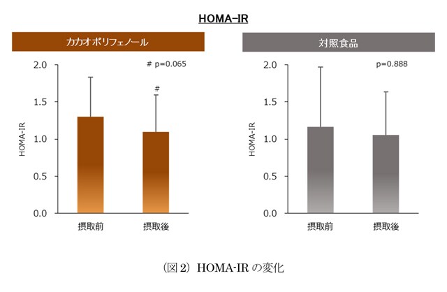グラフ：（図2）HOMA-IRの変化のグラフ画像