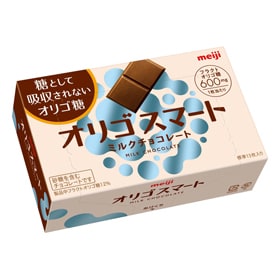 写真：オリゴスマートミルクチョコレートの商品パッケージ