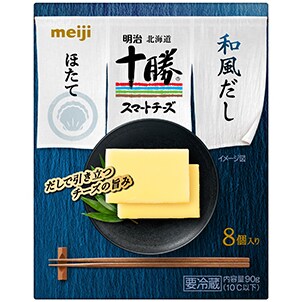 写真：明治北海道十勝スマートチーズ 和風だし ほたての商品パッケージ