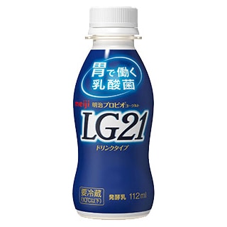 写真：明治プロビオヨーグルトLG21ドリンクタイプの商品パッケージ