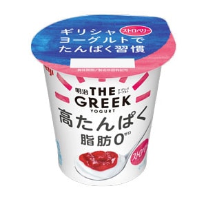 写真：明治THE GREEK YOGURT ストロベリーの商品パッケージ