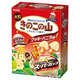 写真：大粒きのこの山エッセルスーパーカップクッキーバニラの商品パッケージ