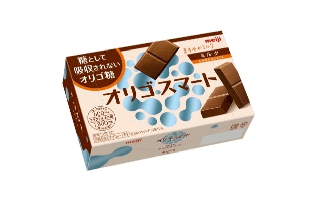 写真：オリゴスマートミルクチョコレートの商品パッケージ