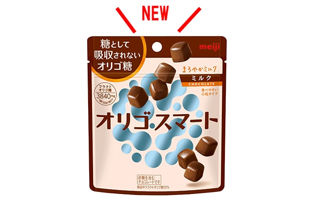 写真：オリゴスマートミルクチョコレートパウチの商品パッケージ