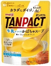 写真：「明治 TANPACT 牛乳でつくるかぼちゃスープ」の商品パッケージ