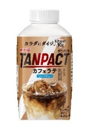 写真：「明治 TANPACT カフェラテ」の商品パッケージ