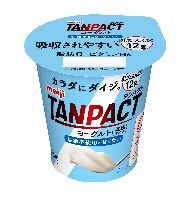 写真：「明治 TANPACT ヨーグルト砂糖不使用」の商品パッケージ