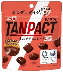 写真：「明治 TANPACT ミルクチョコレート」の商品パッケージ