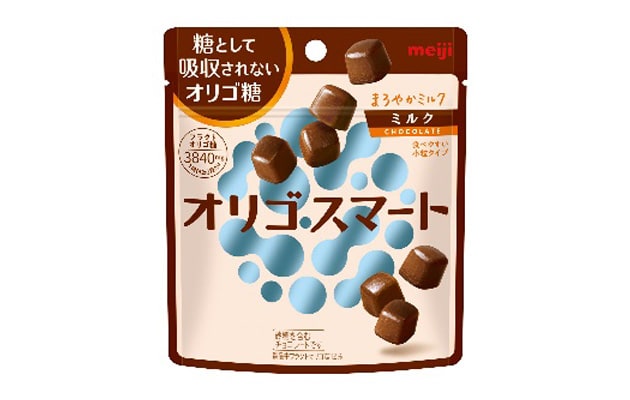 写真：オリゴスマートミルクチョコレートパウチの商品パッケージ