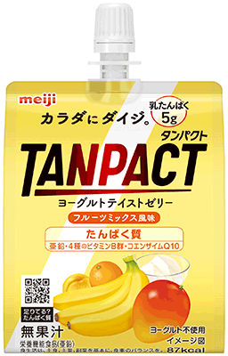 写真：「明治TANPACT ヨーグルトテイストゼリー フルーツミックス風味」の商品パッケージ