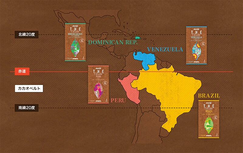 イラスト：カカオベルトの地図
