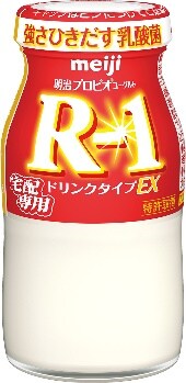 写真：「明治プロビオヨーグルトR-1ドリンクタイプ（100ml）」の商品パッケージ