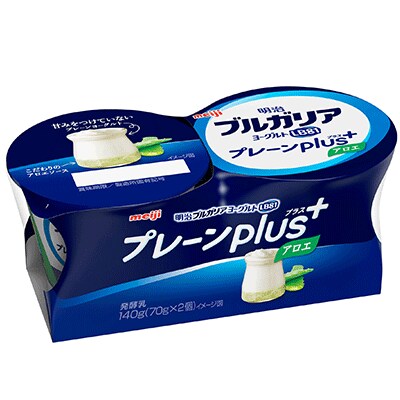 写真：「明治ブルガリアヨーグルトLB81プレーンplus アロエ」の商品パッケージ