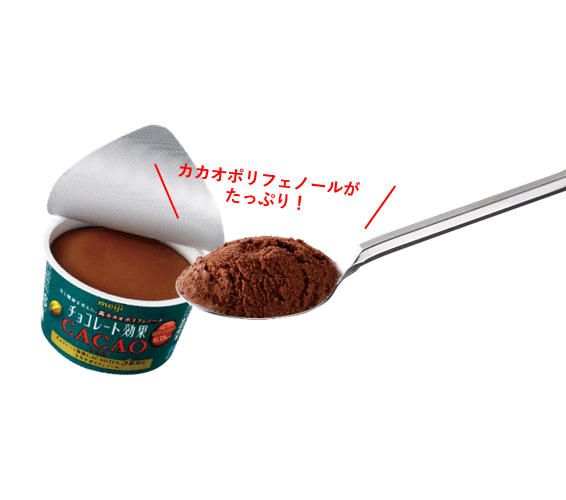 写真：「明治 チョコレート効果CACAOアイス」の商品イメージ　カカオポリフェノールが たっぷり！