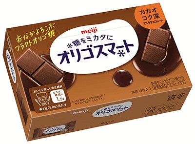 写真：「オリゴスマートカカオコク深ミルクチョコレート」の商品パッケージ