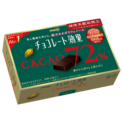 画像：「明治チョコレート効果カカオ72％」の商品パッケージ